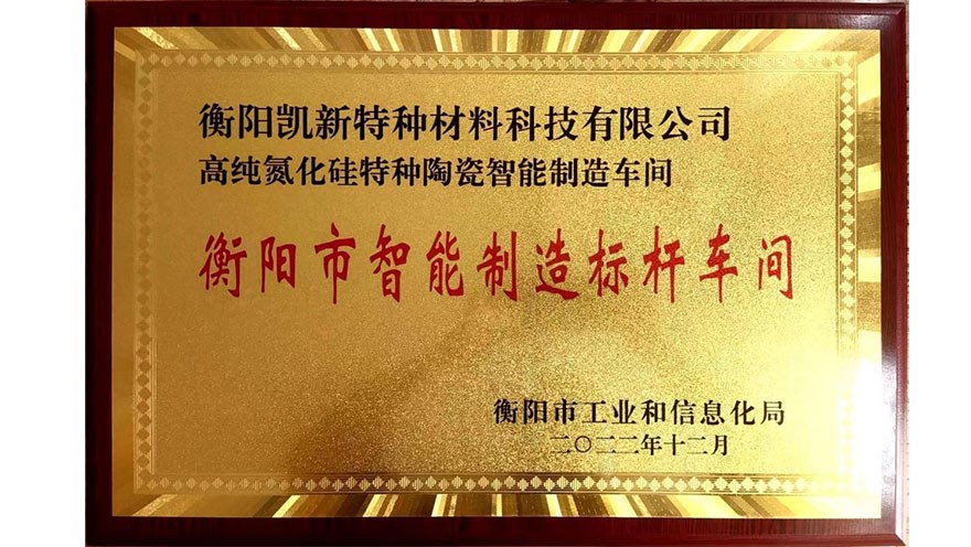 公司榮獲“衡陽市智能制造標桿車間”