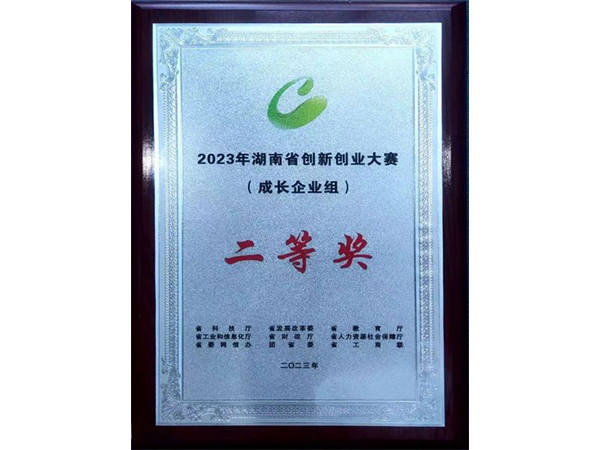2023年湖南省創(chuàng)新創(chuàng)業(yè)大賽 (成長企業(yè)組)二等獎