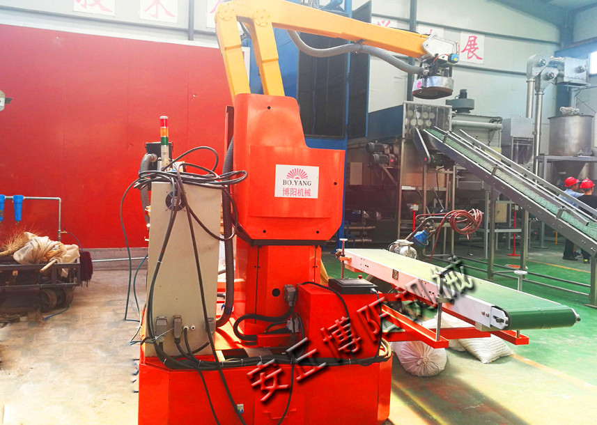 化工原料自動(dòng)拆垛拆包線的工藝流程是這樣的！