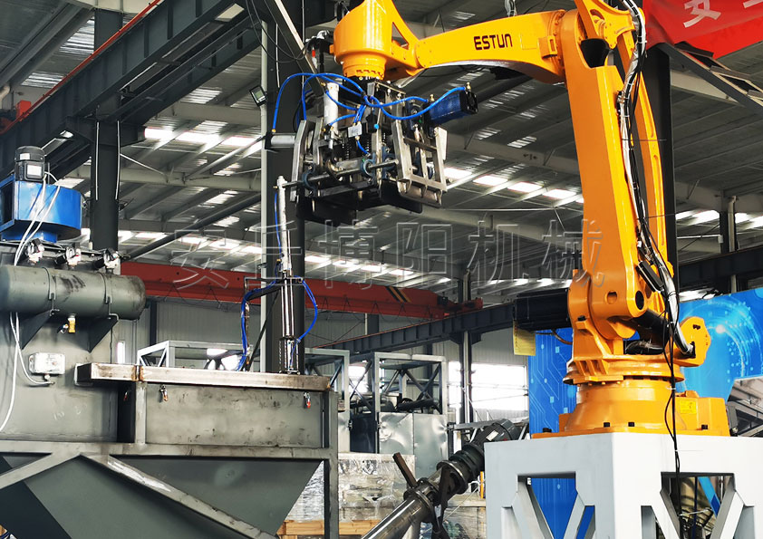 硫磺顆粒自動(dòng)拆包機(jī)械手的核心組成和工作流程是什么？