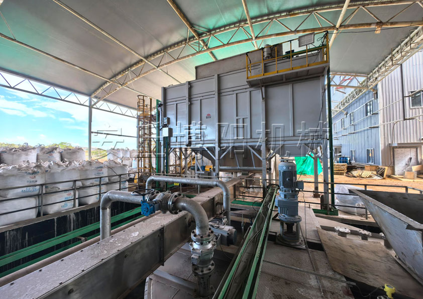 粉體側(cè)切式噸袋破袋機(jī) 粉料側(cè)切式噸袋拆包機(jī)現(xiàn)場(chǎng)